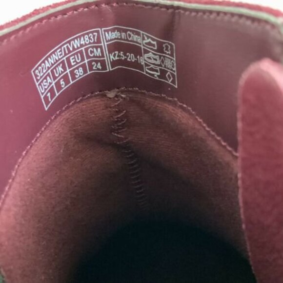 Vionic Bootie Size 7M Maroon Anne Leather Upright Block Heel - Picture 6 of 11